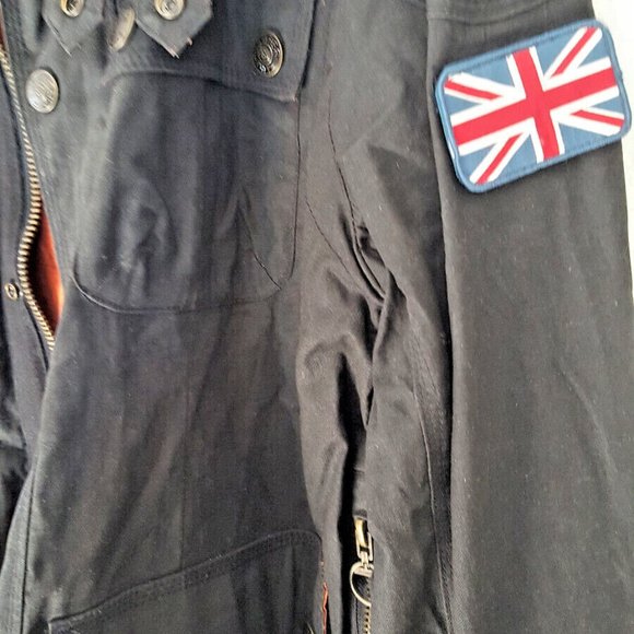 SUPERDRY LIMITED BOMBER RACING MOTO JACKET NWT Sz XXL Black - Picture 6 of 7